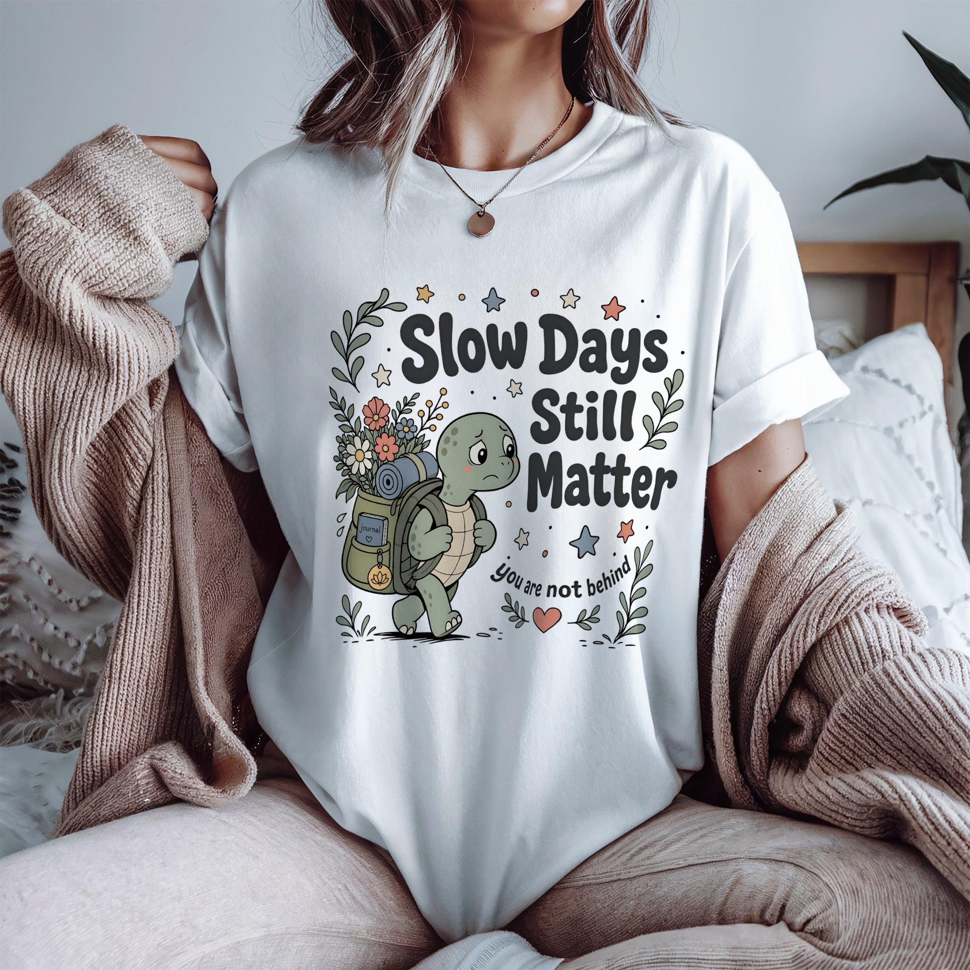 Slow Days Still Matter T-shirt, Gift for Overthinkers & Healing Era Wellness Shirt