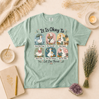 It Is Okay To Have Hard Days Tee, Gift for Overthinkers & Anxious Friends