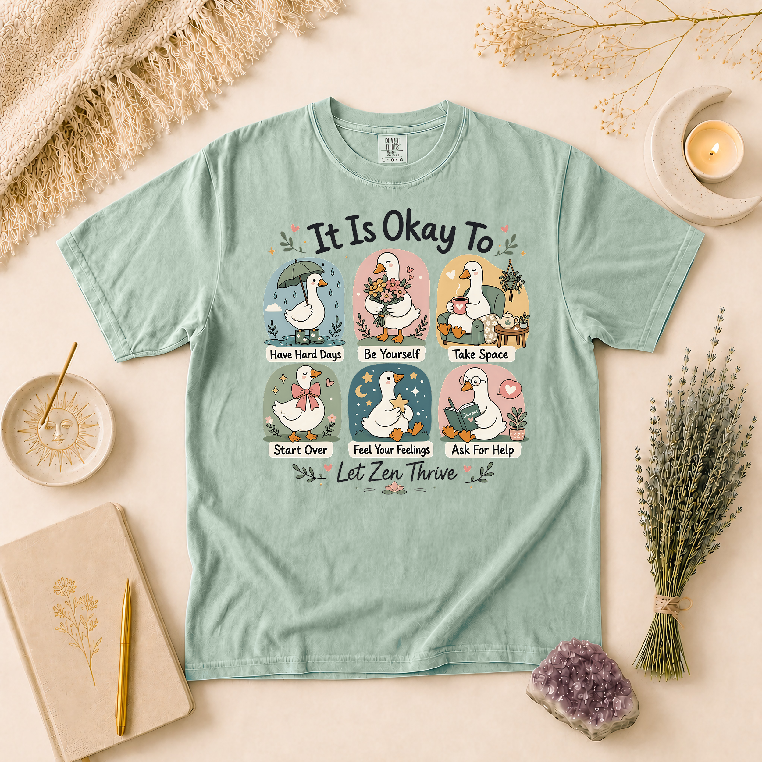 It Is Okay To Have Hard Days Tee, Gift for Overthinkers & Anxious Friends