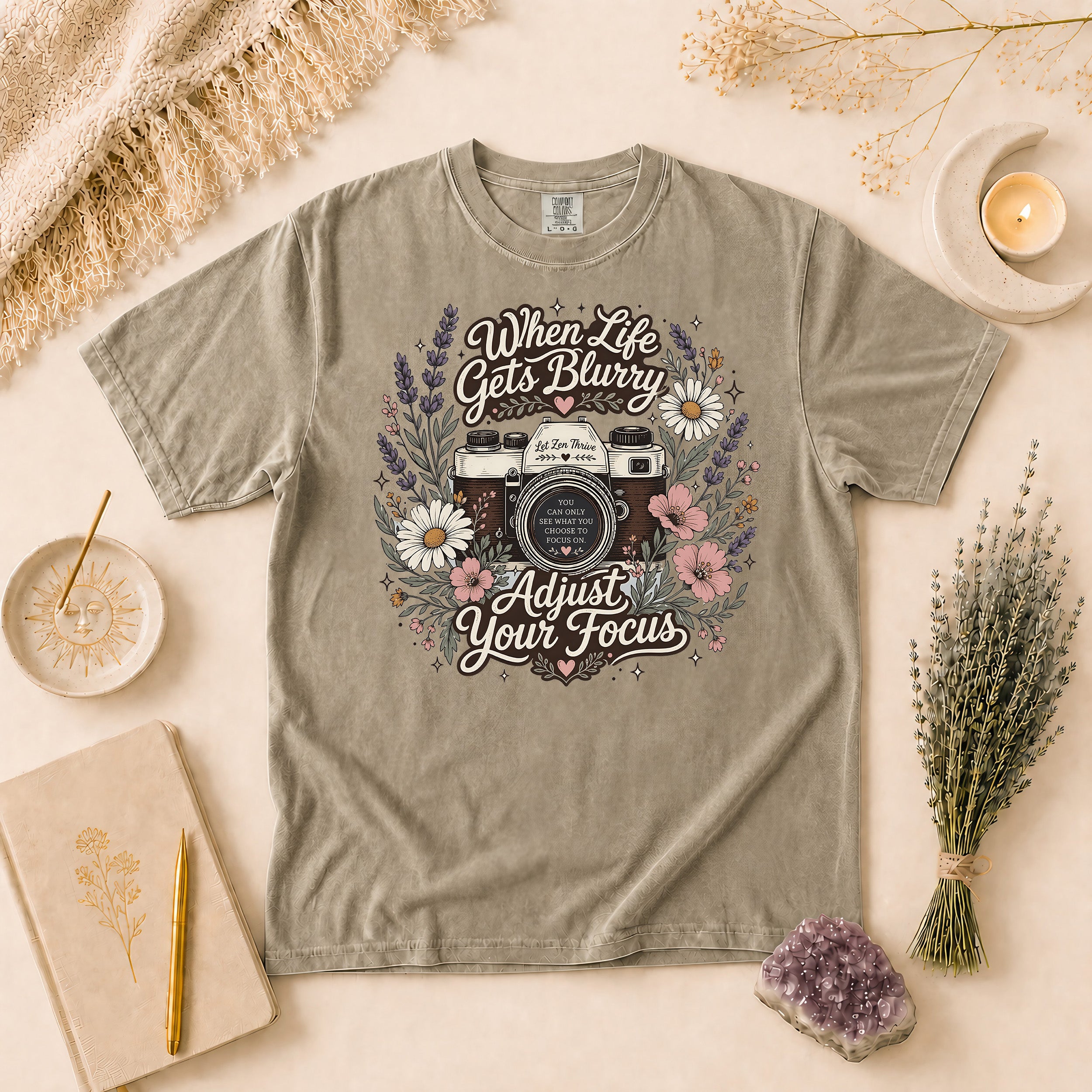 When Life Gets Blurry Adjust Your Focus Tee, Retro Spiritual Gift for Overthinkers