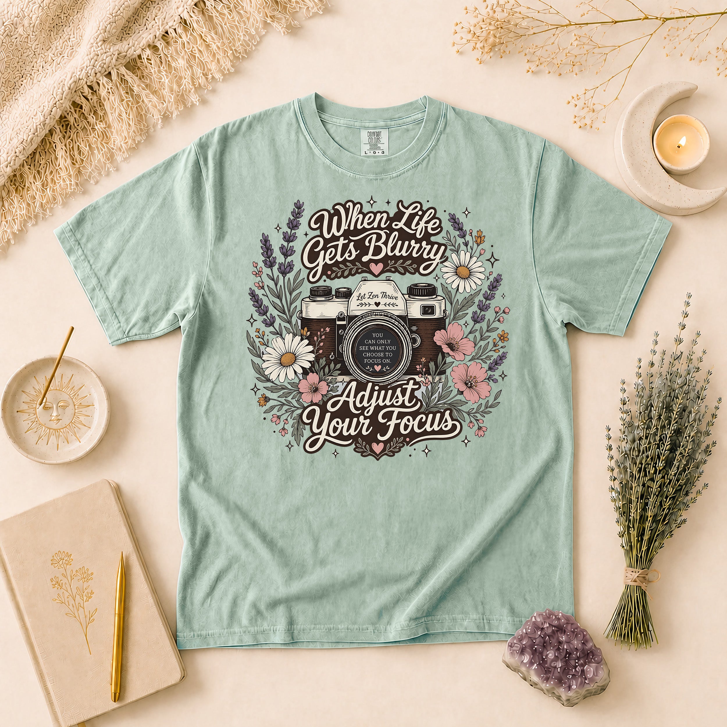 When Life Gets Blurry Adjust Your Focus Tee, Retro Spiritual Gift for Overthinkers