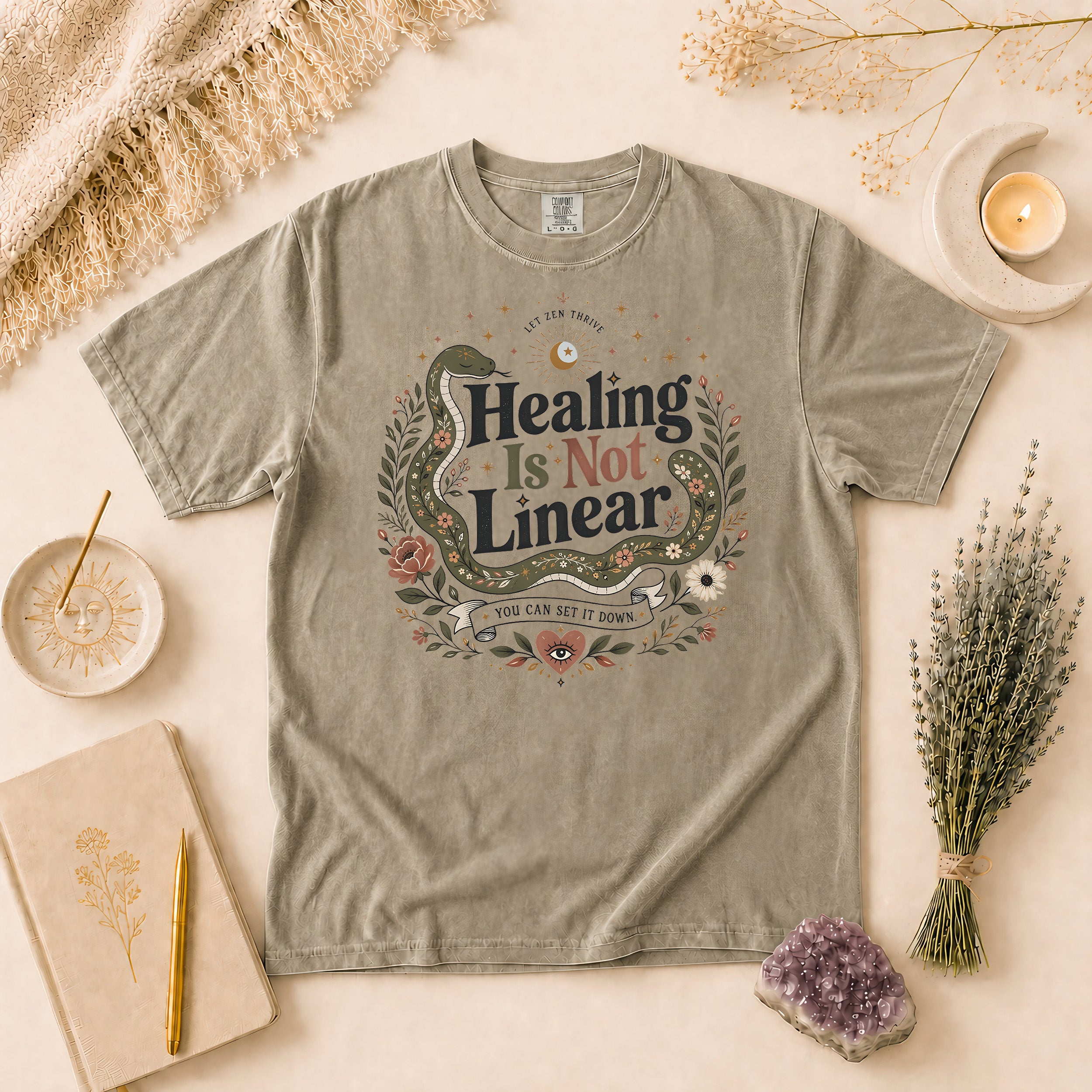 Healing Is Not Linear Tee, You Can Set It Down Spiritual Gift for Women