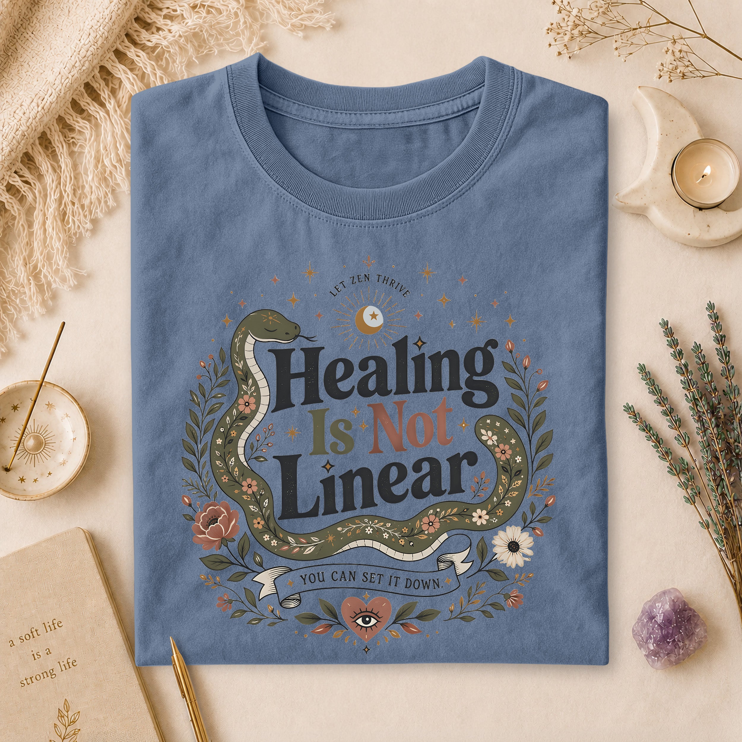 Healing Is Not Linear Tee, You Can Set It Down Spiritual Gift for Women