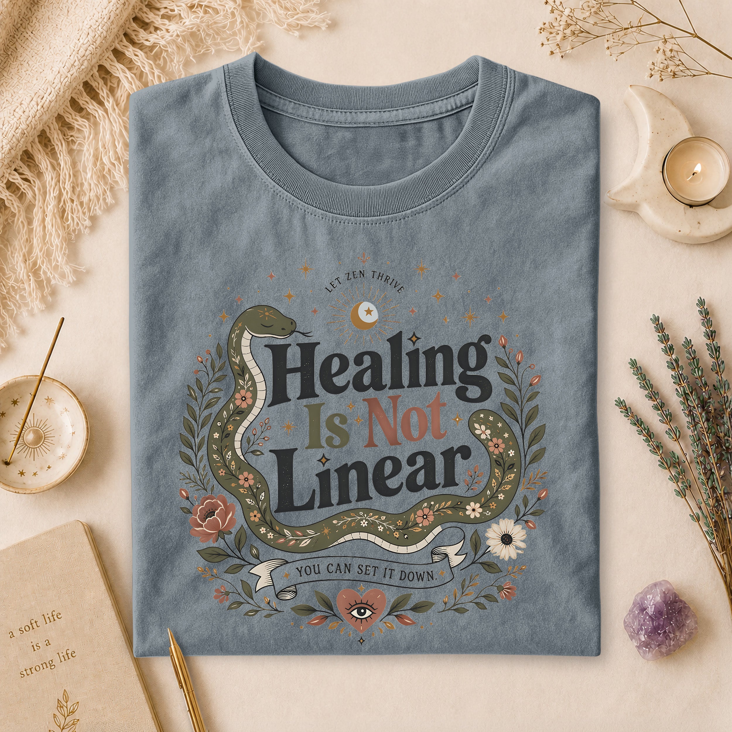 Healing Is Not Linear Tee, You Can Set It Down Spiritual Gift for Women