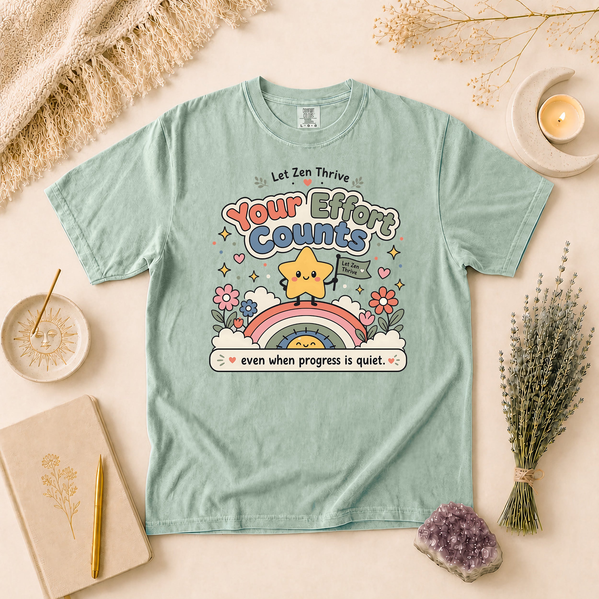 Your Efforts Count T-Shirt, Quiet Progress Encouragement Gift for Overthinkers