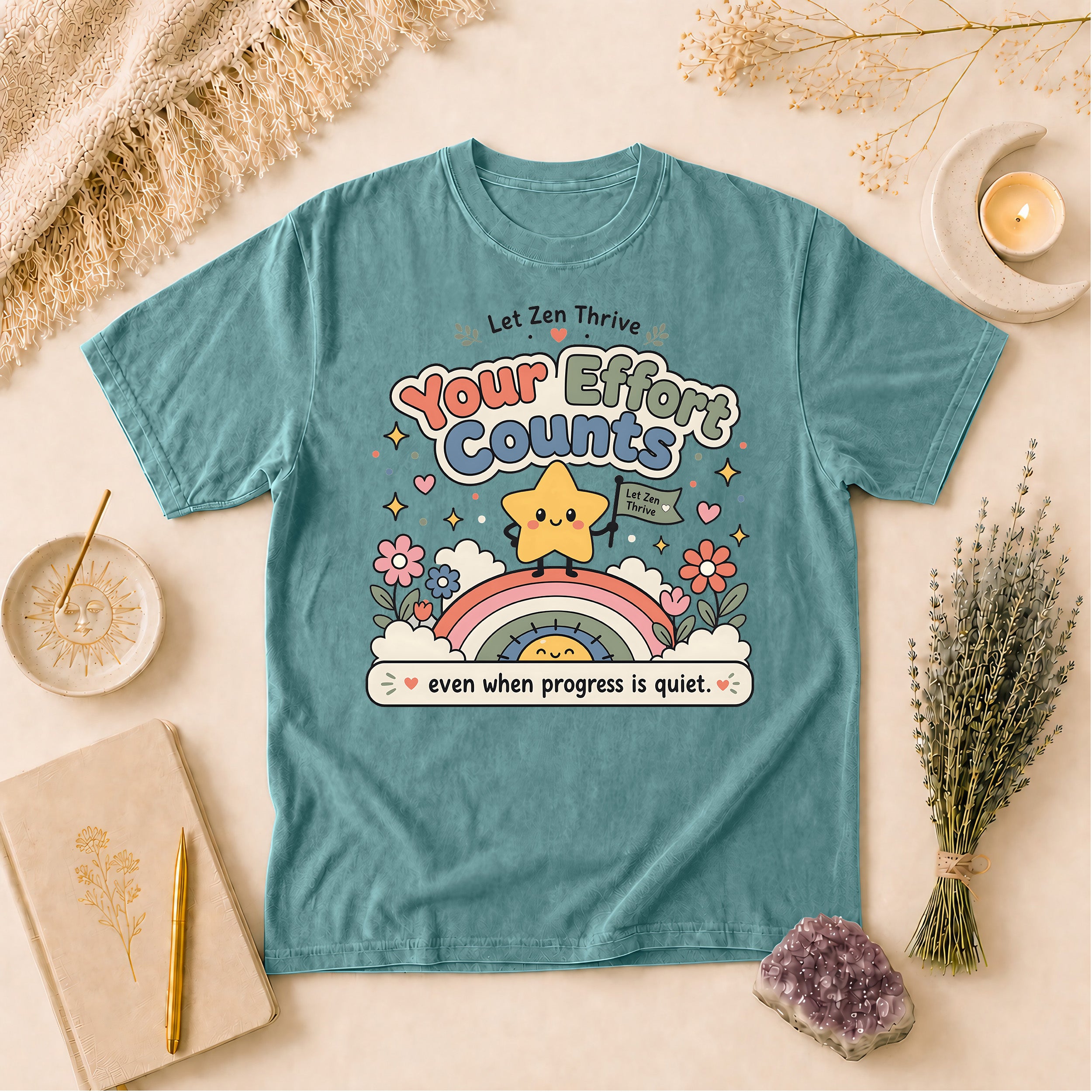 Your Efforts Count T-Shirt, Quiet Progress Encouragement Gift for Overthinkers