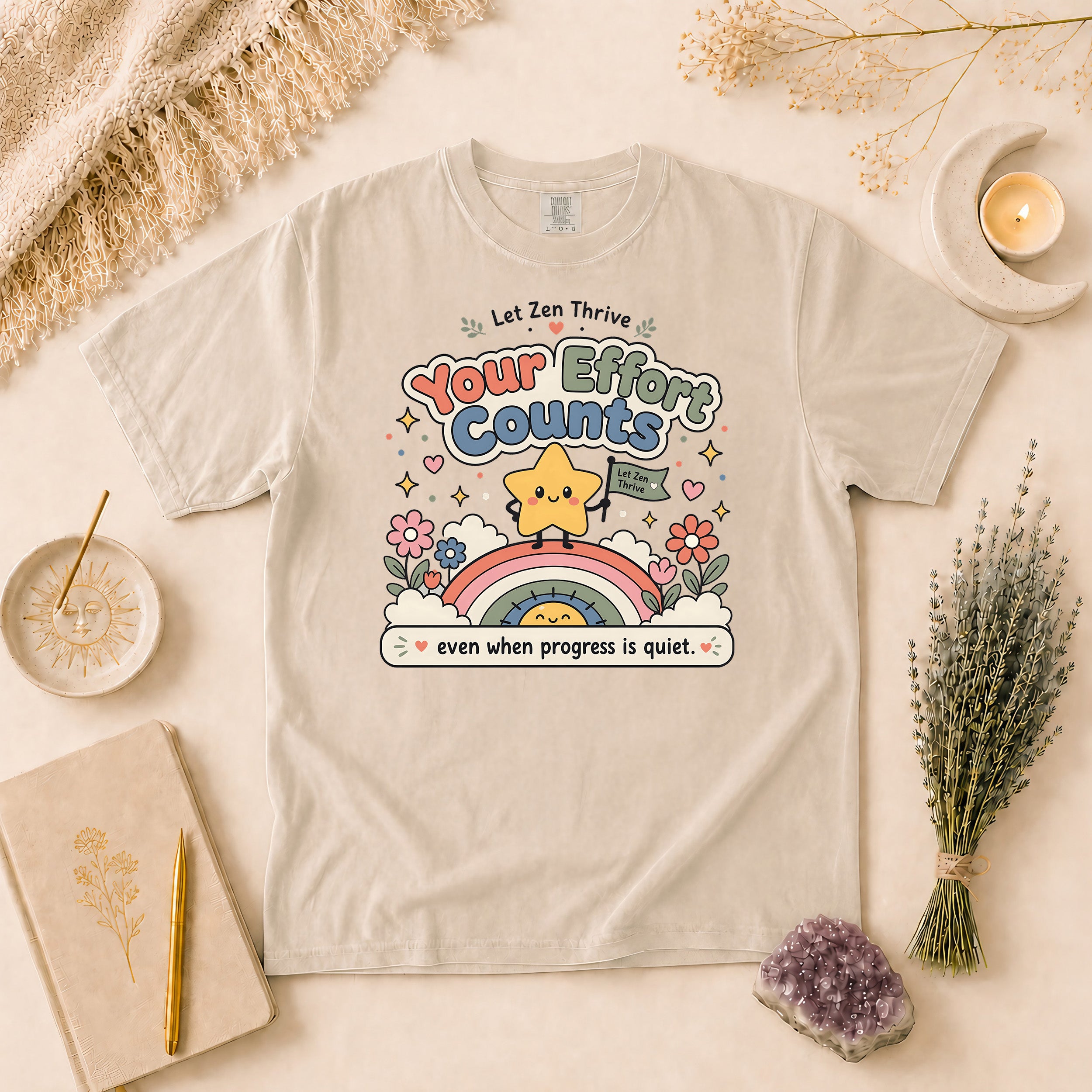 Your Efforts Count T-Shirt, Quiet Progress Encouragement Gift for Overthinkers
