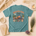 Breathe First, Panic Later Tee, Sloth Yoga Anxiety Humor Comfort Colors Tee