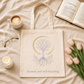 Rooted, and Still Reaching Tote Bag, Mindful Gift for Book Lover and Spiritual Woman