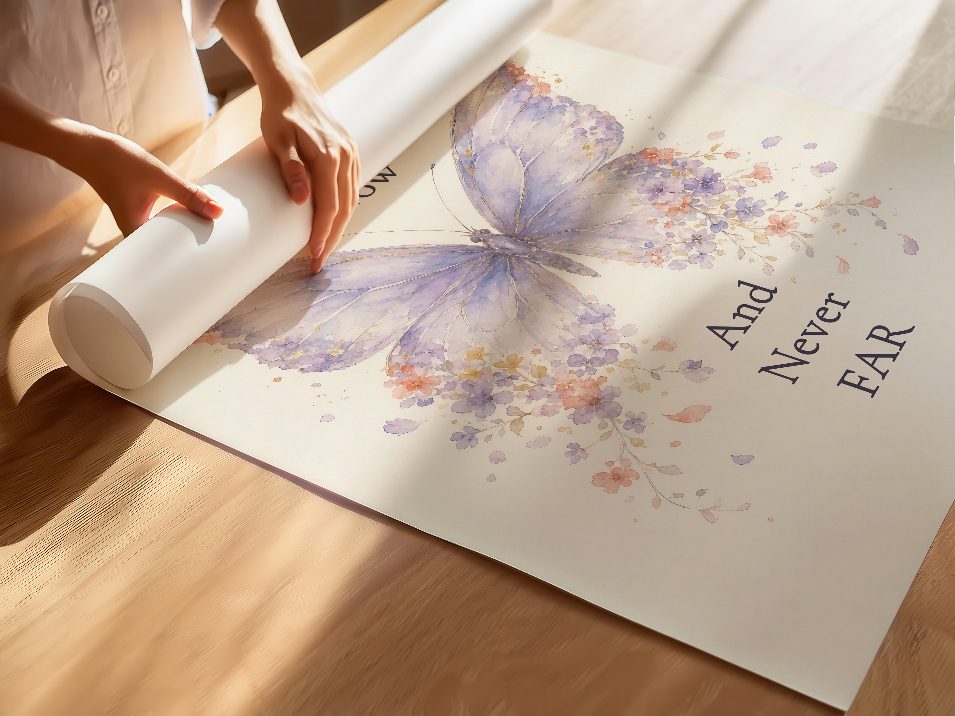 They Are Lighter Now Poster. Butterfly Memorial Wall Art, Loss of a Loved One Print