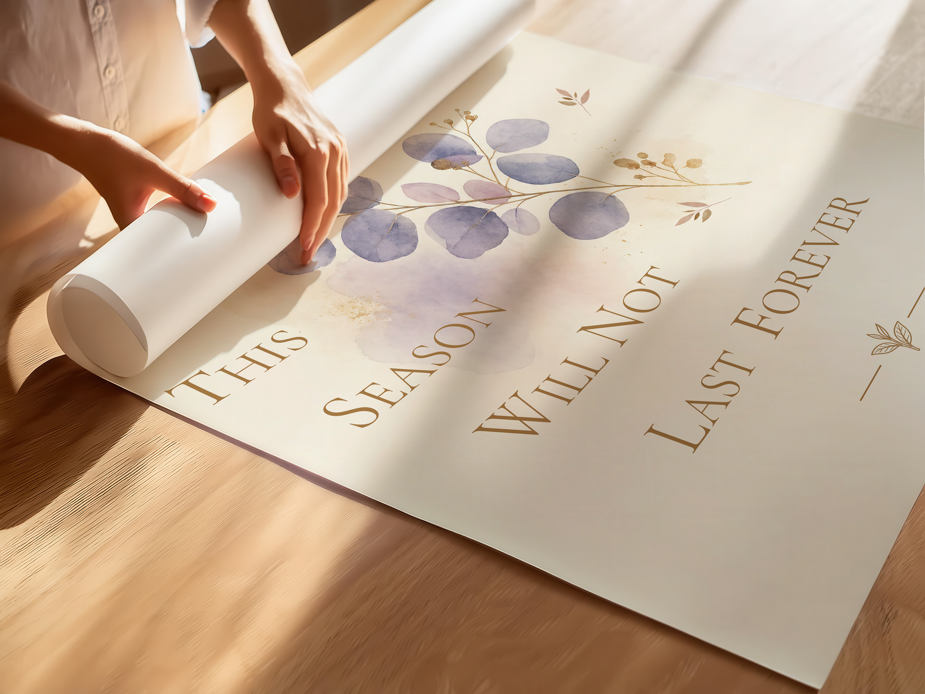 This Season Will Not Last Forever Poster. Encouragement Wall Art, Botanical Hope Print
