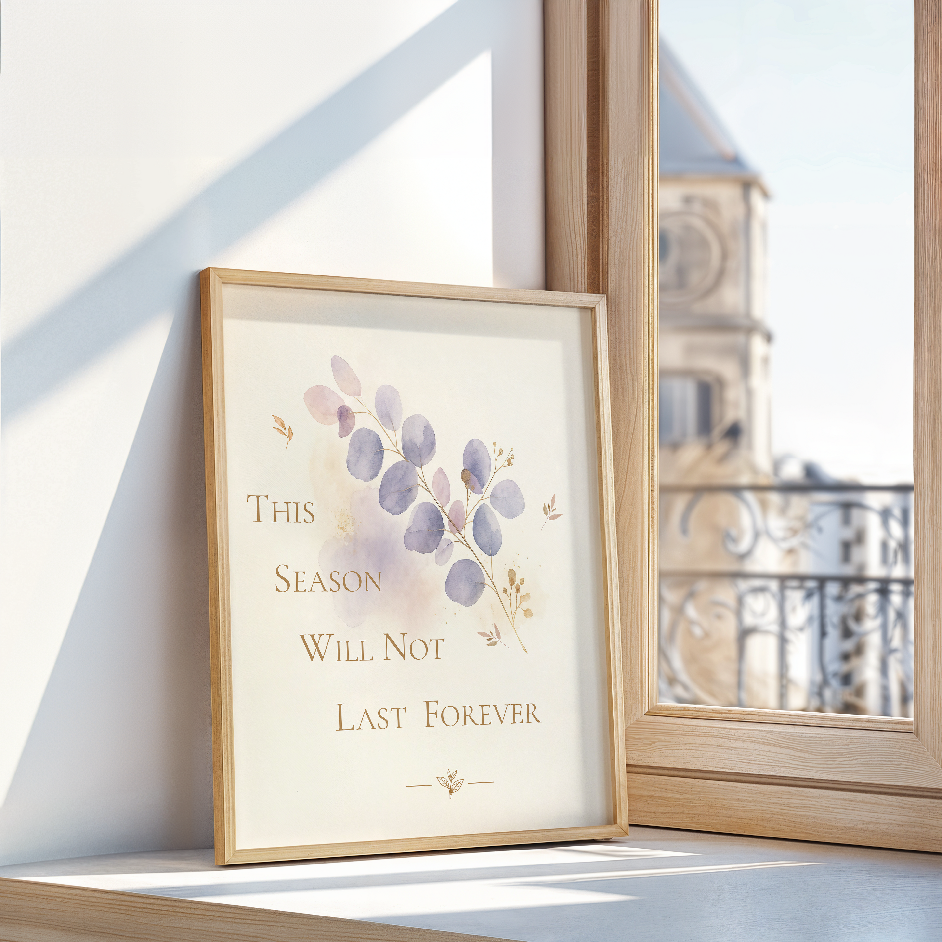 This Season Will Not Last Forever Poster. Encouragement Wall Art, Botanical Hope Print