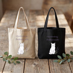 Overthinking, Professionally Tote Bag. Funny Anxiety Humor Boho Cat Aesthetic