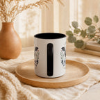Spiritual But Grounded Mug, Celestial Moon Phase Coffee Cup, Mystic Botanical Gift