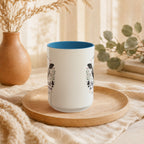 Spiritual But Grounded Mug, Celestial Moon Phase Coffee Cup, Mystic Botanical Gift