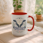 Spiritual But Grounded Mug, Celestial Moon Phase Coffee Cup, Mystic Botanical Gift
