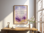 Grief Comes in Waves Poster. Grief & Loss Wall Art, Watercolor Memorial Print