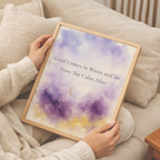 Grief Comes in Waves Poster. Grief & Loss Wall Art, Watercolor Memorial Print