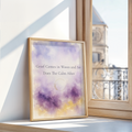 Grief Comes in Waves Poster. Grief & Loss Wall Art, Watercolor Memorial Print