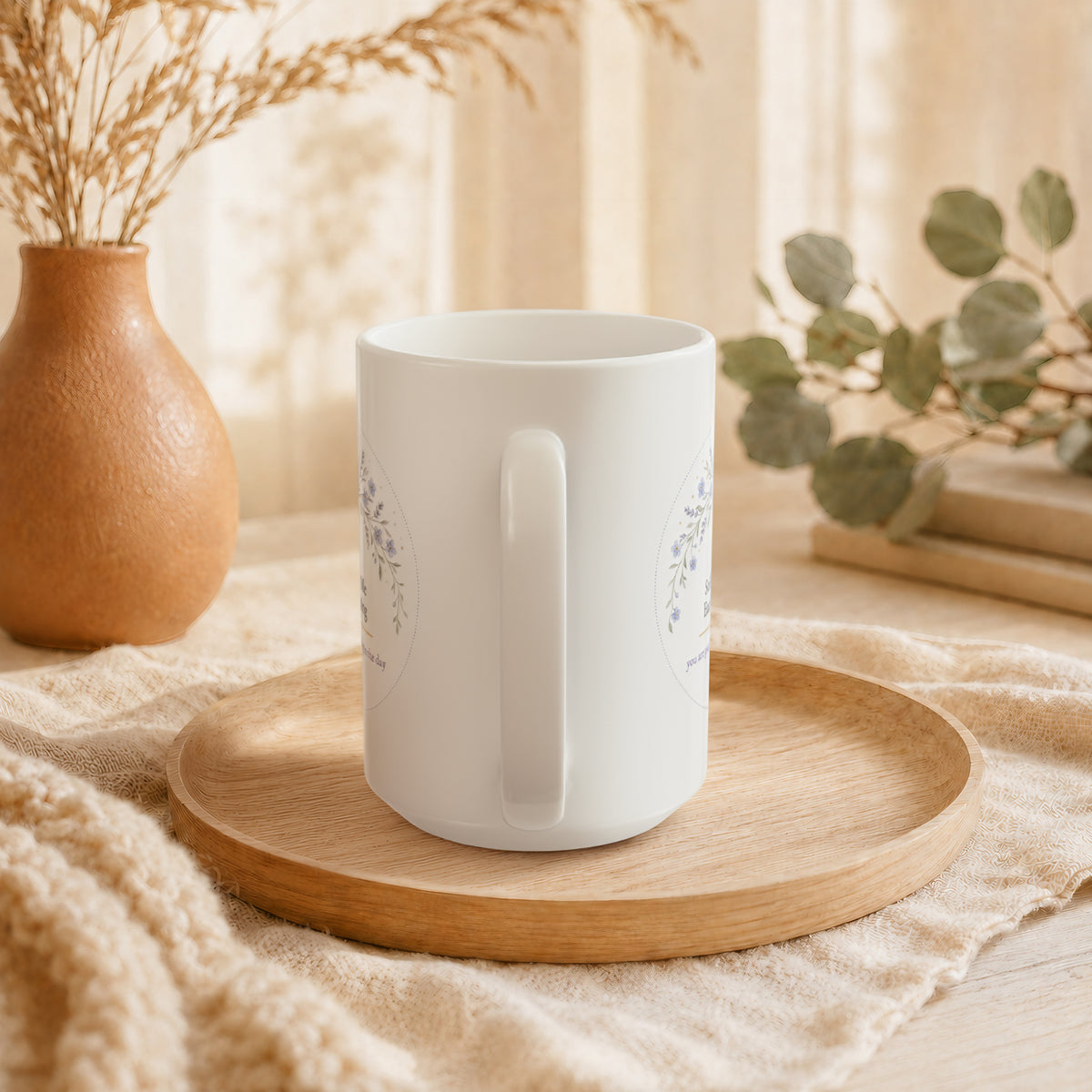 Still With Me Each Morning Mug, Forget Me Not Memorial Gift, 11oz 15oz