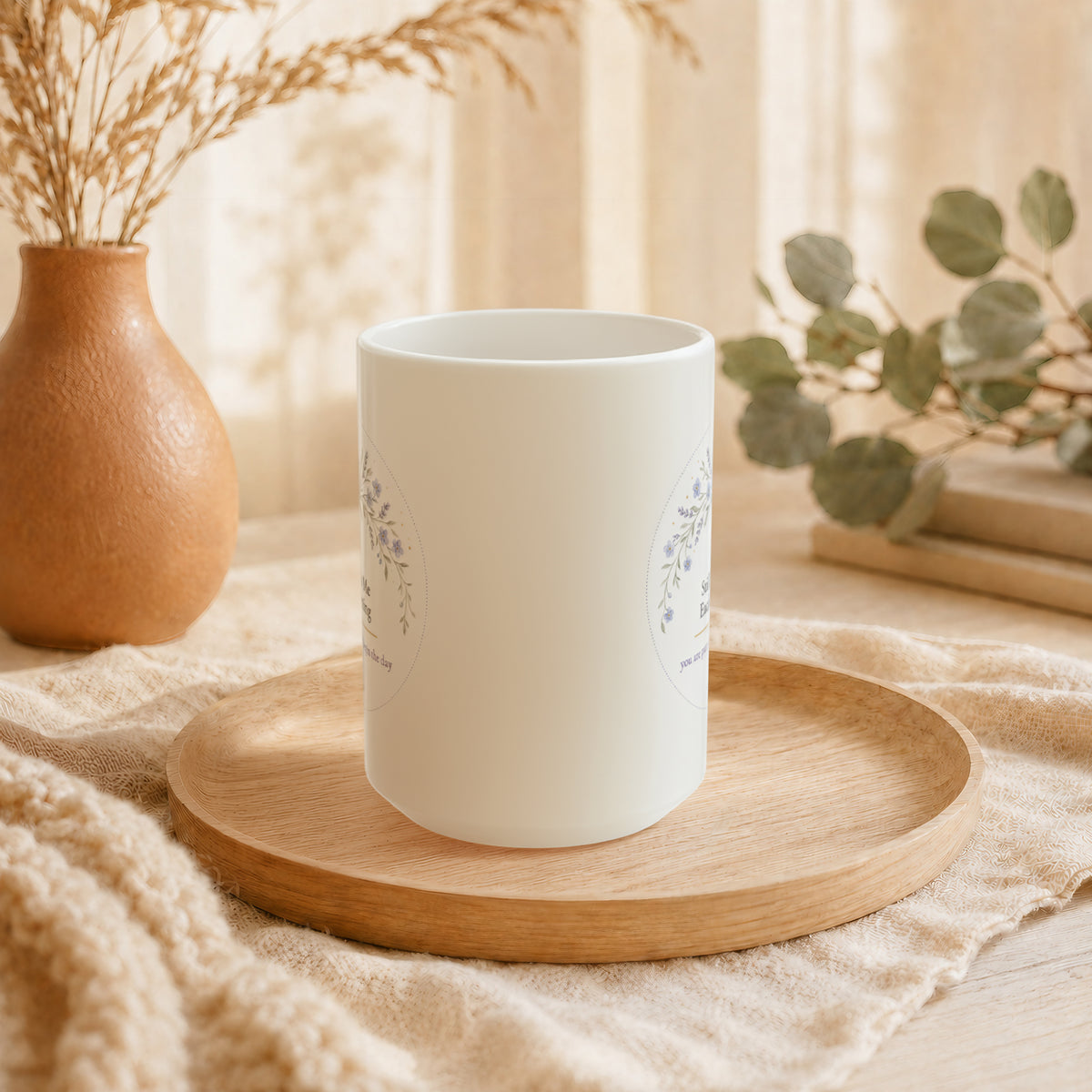 Still With Me Each Morning Mug, Forget Me Not Memorial Gift, 11oz 15oz