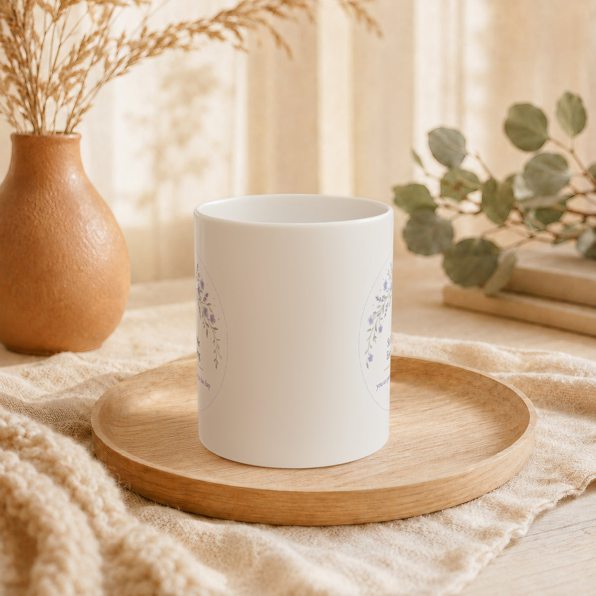 Still With Me Each Morning Mug, Forget Me Not Memorial Gift, 11oz 15oz