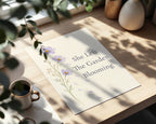She Left The Garden Blooming Poster, Loss of a Mother Sympathy Wall Art. Unframed