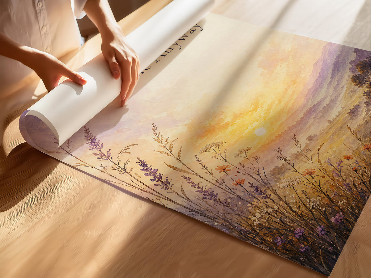 The Morning Came Anyway Poster, Sunrise New Beginnings Wall Art Print. Unframed