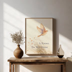 It Knows The Way Home Poster, Bird Sympathy and Memorial Wall Art Print. Unframed