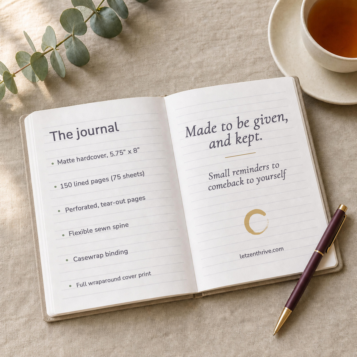 The Morning Came Anyway Journal, Sunrise Sympathy Gift for Her, 5.75x8
