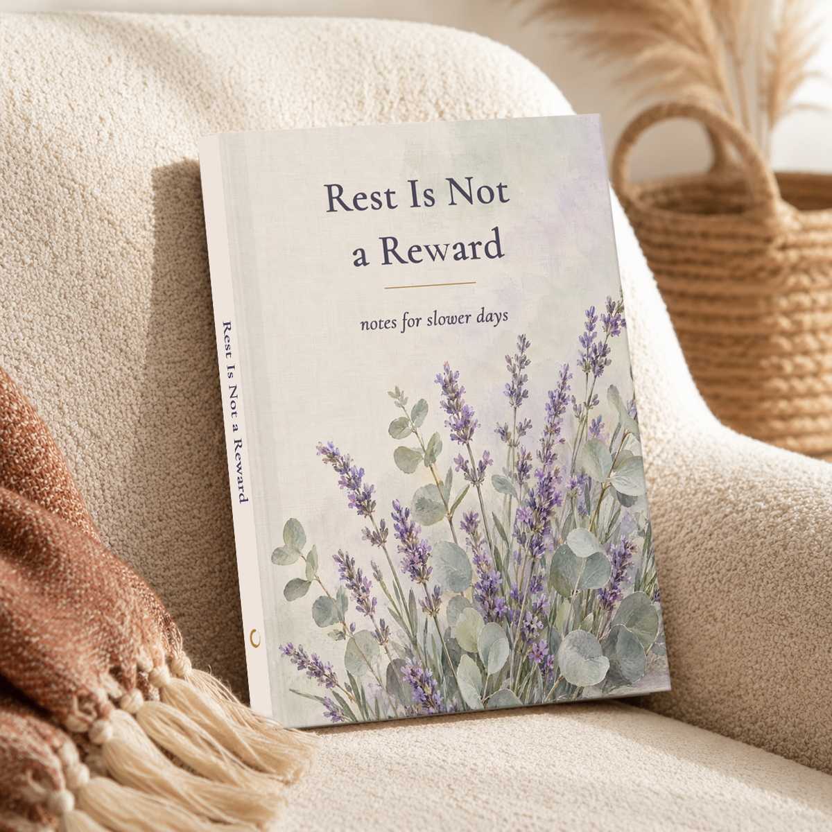 Rest Is Not a Reward Journal, Lavender Self Care Gift for Her, 5.75x8