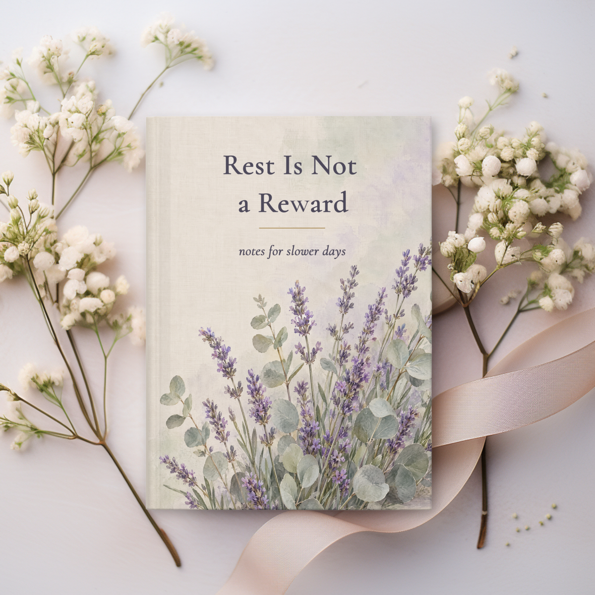 Rest Is Not a Reward Journal, Lavender Self Care Gift for Her, 5.75x8