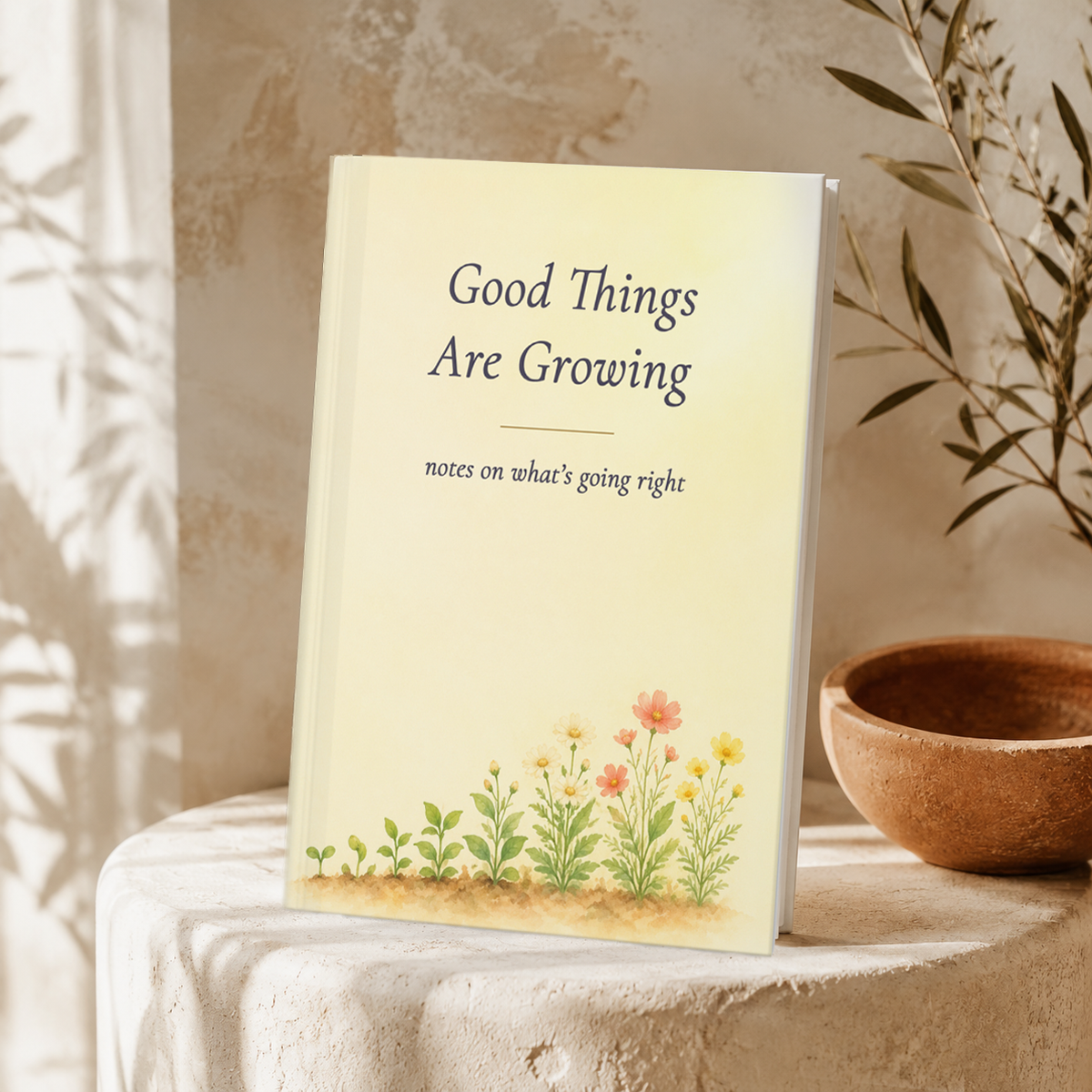 Good Things Are Growing Journal, Botanical Gratitude Gift for Her, 5.75 x 8