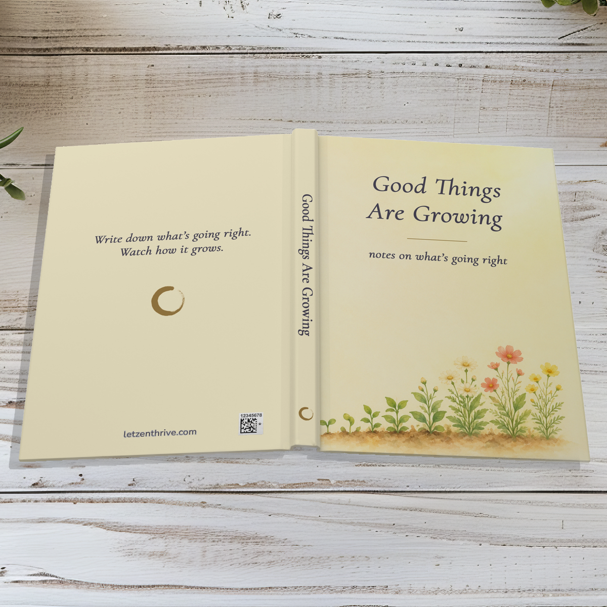 Good Things Are Growing Journal, Botanical Gratitude Gift for Her, 5.75 x 8
