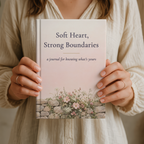 Soft Heart, Strong Boundaries Journal, Wildflower Gift for Her, 5.75 x 8