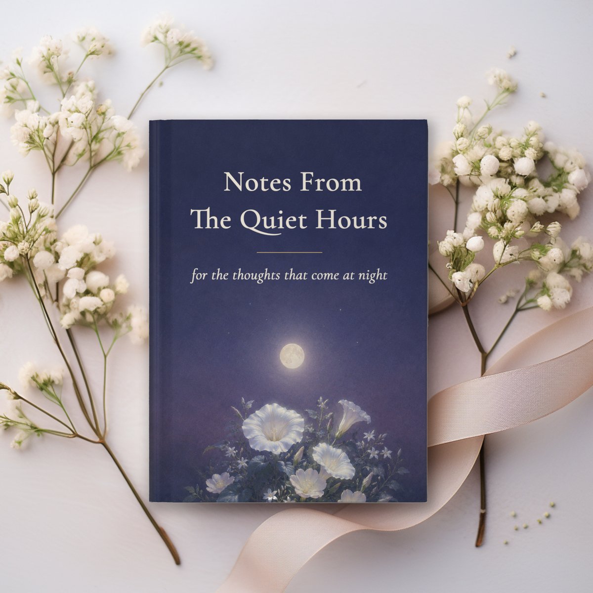 Notes From the Quiet Hours Journal, Moonlit Floral Gift for Her, 5.75 x 8