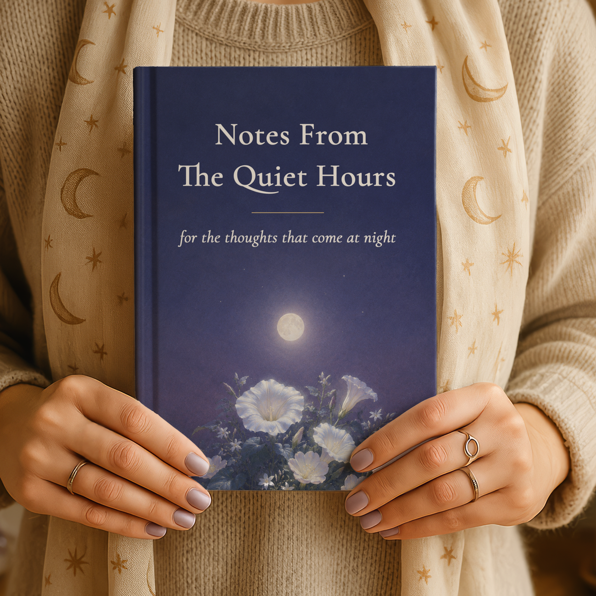 Notes From the Quiet Hours Journal, Moonlit Floral Gift for Her, 5.75 x 8