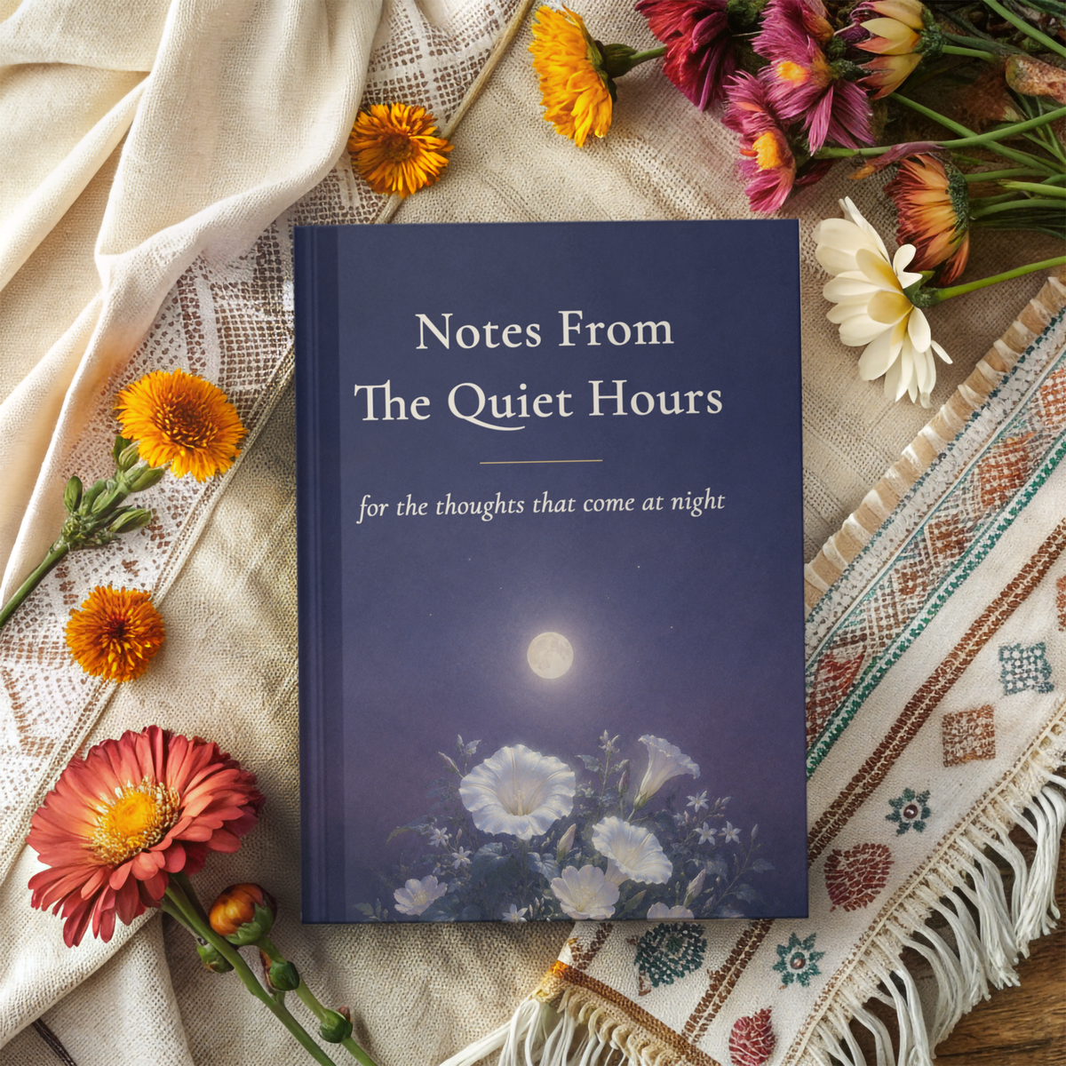 Notes From the Quiet Hours Journal, Moonlit Floral Gift for Her, 5.75 x 8