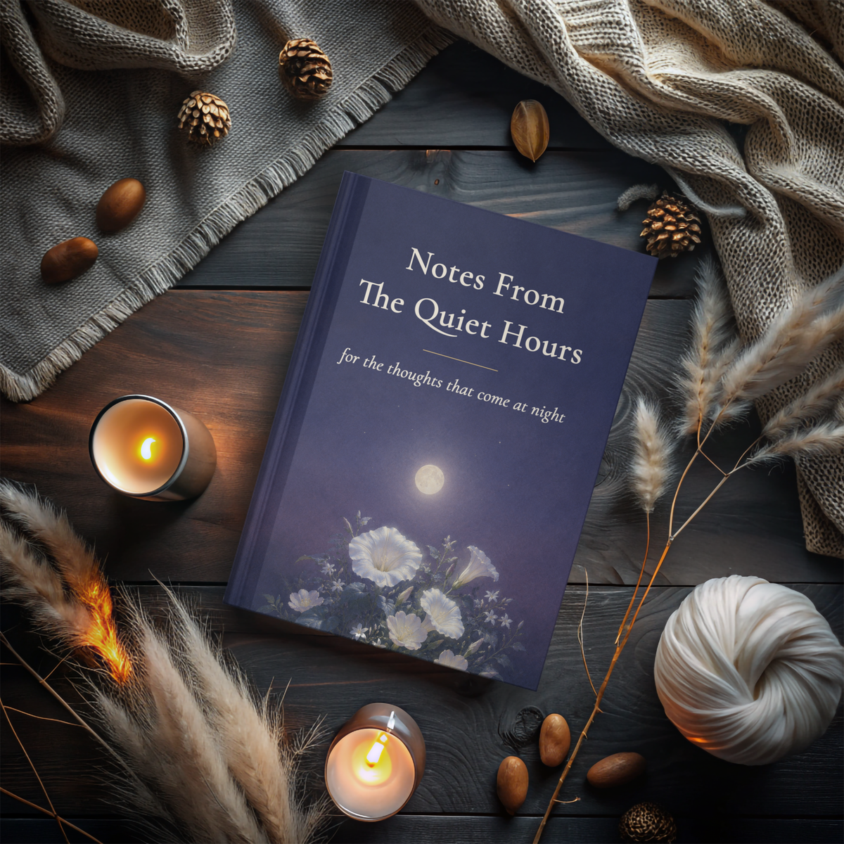Notes From the Quiet Hours Journal, Moonlit Floral Gift for Her, 5.75 x 8
