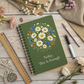 Today This Is Enough Notebook, Chamomile Spiral Gift for Her, 6 x 8