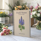 Field Notes Notebook, Botanical Specimen Gift for Nature Lovers, 6 x 8