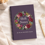 Shift Notes Notebook, Botanical Wreath Gift for Nurses & Caregivers, 6 x 8