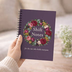 Shift Notes Notebook, Botanical Wreath Gift for Nurses & Caregivers, 6 x 8