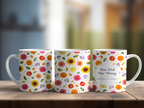 You Did The Thing Mug, Left Handle, Bright Floral Congratulations Gift for Her, 11oz 15oz