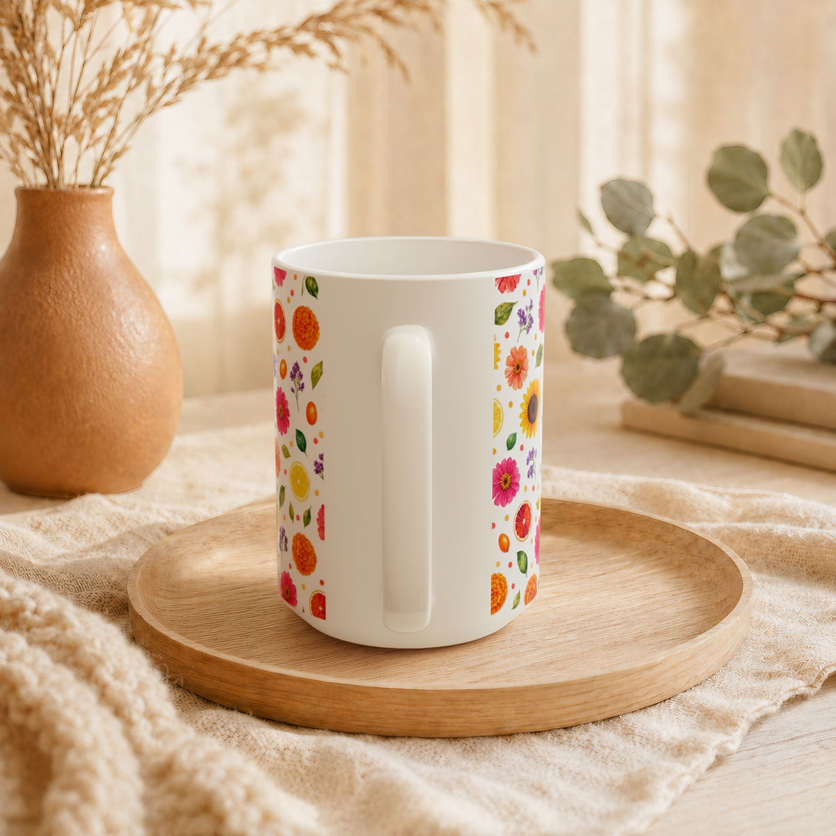 You Did The Thing Mug, Left Handle, Bright Floral Congratulations Gift for Her, 11oz 15oz