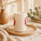 Another Year In Full Bloom Mug, Floral Wreath Birthday Gift for Her, 11 oz 15 oz