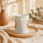 Begin Again Gently Mug, Spring Floral Wreath Encouragement Gift for Her, 11 oz 15 oz