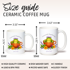 Currently Regulating Frog Mug, Funny Self Care Tea Gift for Her, 11 oz 15 oz