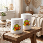 Currently Regulating Frog Mug, Funny Self Care Tea Gift for Her, 11 oz 15 oz
