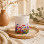 Good Things Are Growing Mug, Left Handle, Wildflower Encouragement Gift for Her, 11 oz 15 oz